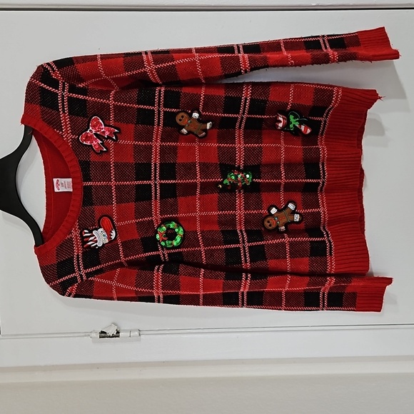 Girls' Red Christmas Pullover Sweater, Excellent Condition, (Size 4-6) - Picture 1 of 5